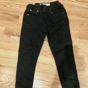 Levi Strauss Girl Super Skinny Black Jeans 8